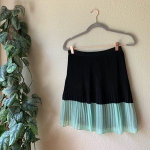 Bebe Two Tone Pleated Skirt